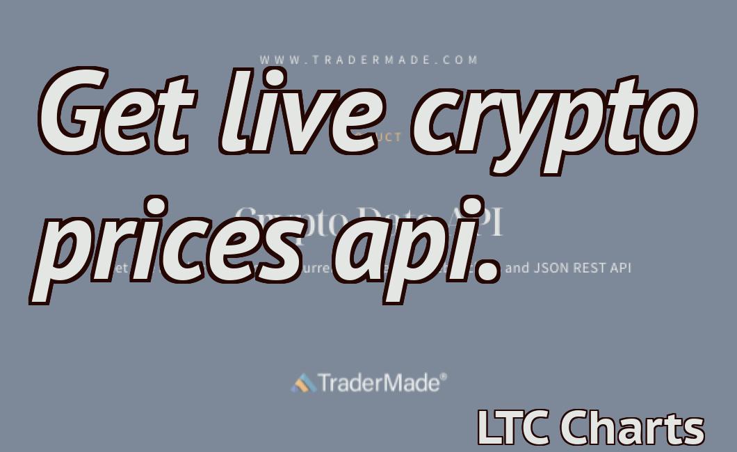 Get live crypto prices api.