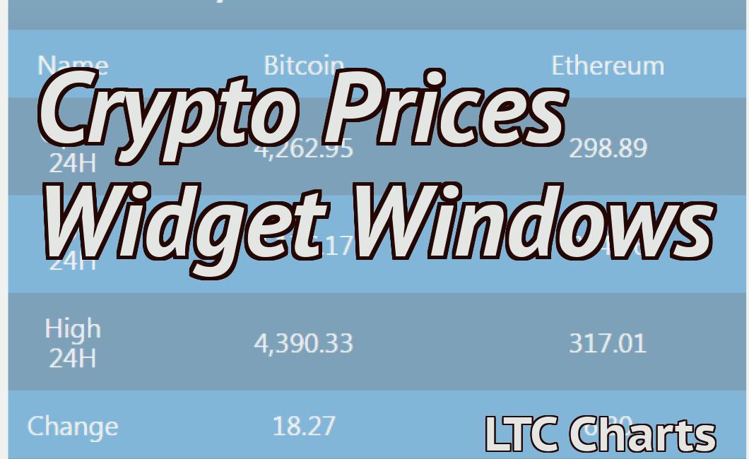 Crypto Prices Widget Windows