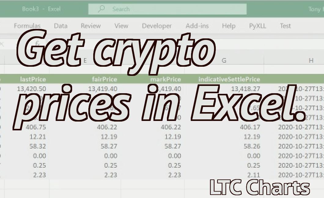 Get crypto prices in Excel.