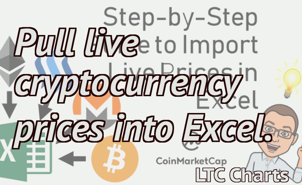 Pull live cryptocurrency prices into Excel.