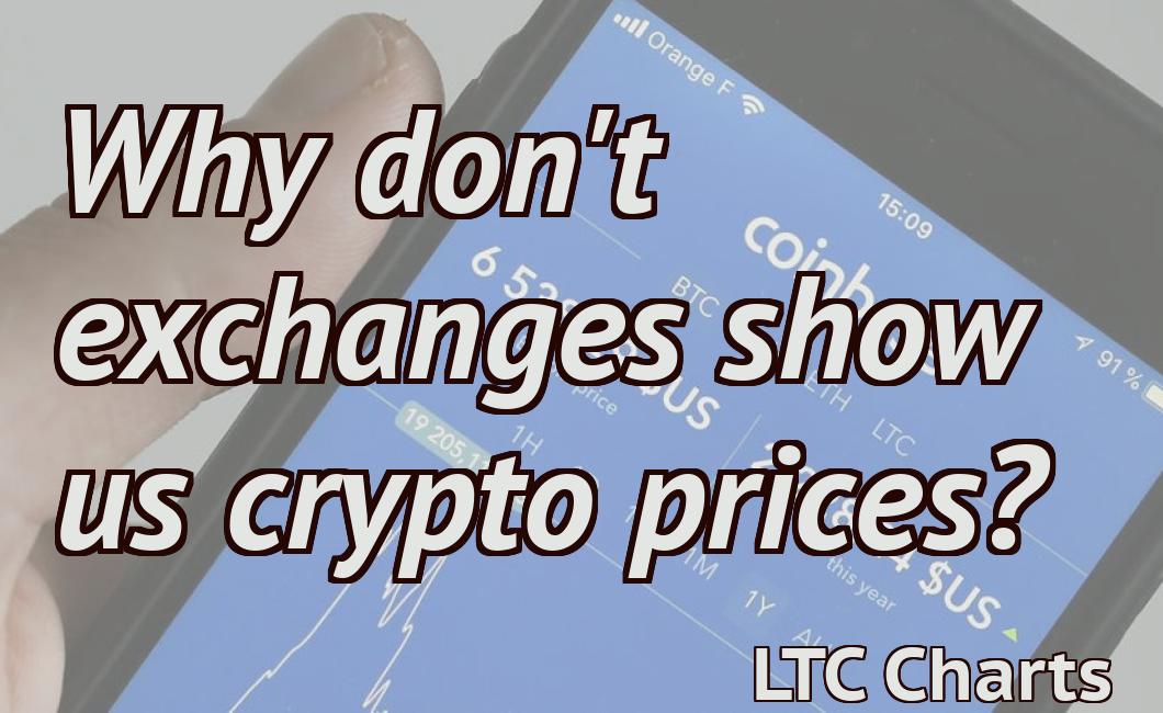 Why don't exchanges show us crypto prices?