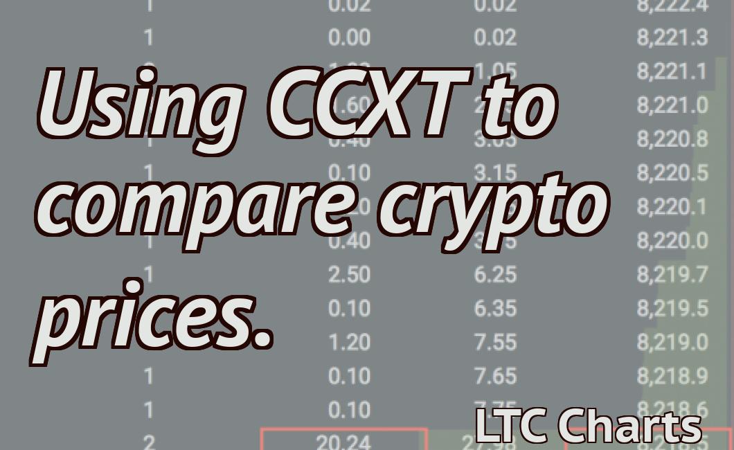 Using CCXT to compare crypto prices.