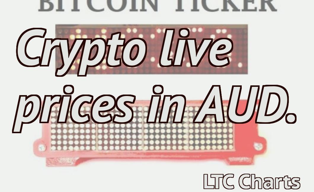 Crypto live prices in AUD.
