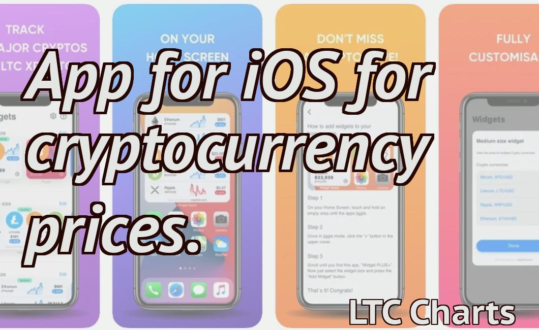 App for iOS for cryptocurrency prices.