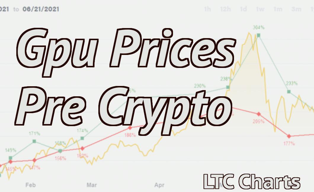 Gpu Prices Pre Crypto
