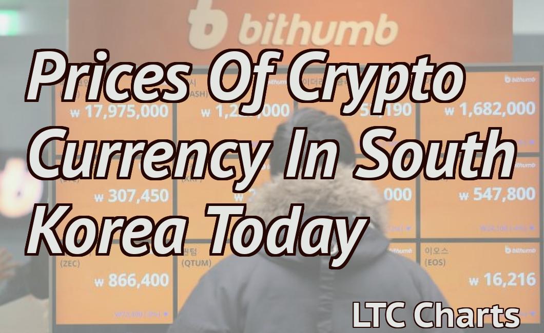 Prices Of Crypto Currency In South Korea Today