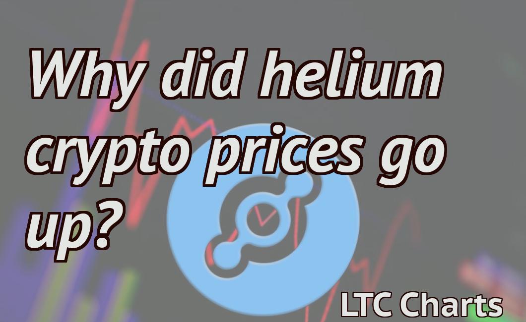 Why did helium crypto prices go up?