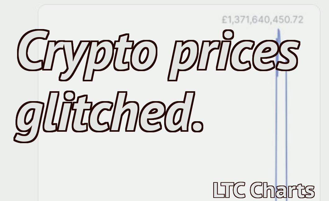 Crypto prices glitched.