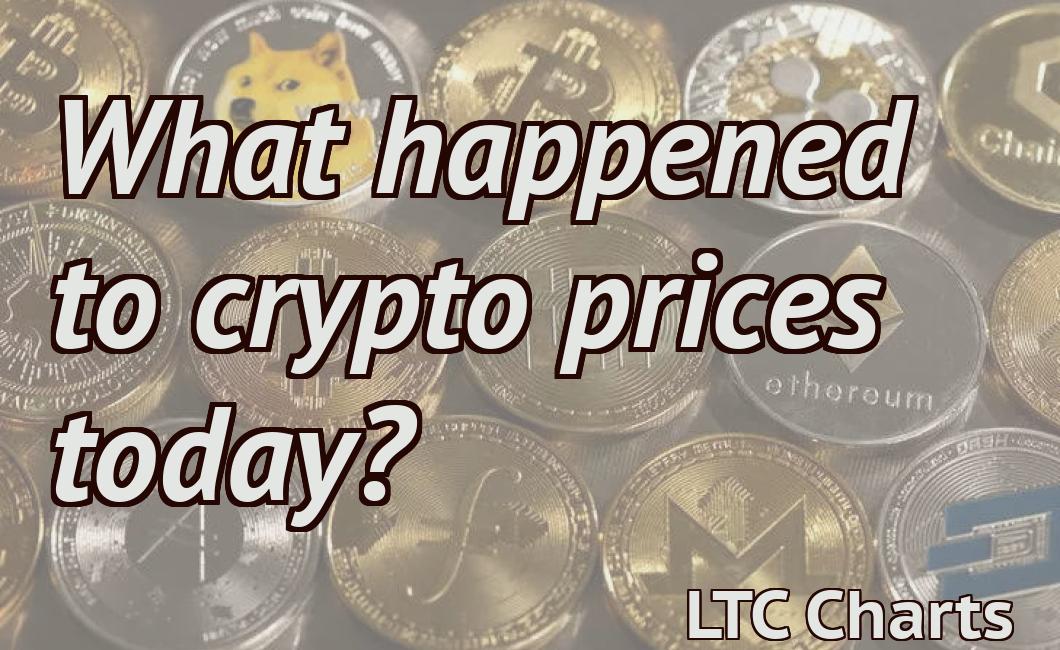 What happened to crypto prices today?