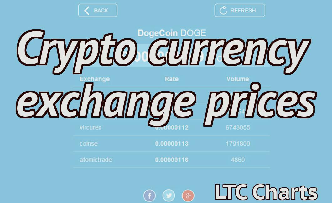 Crypto currency exchange prices