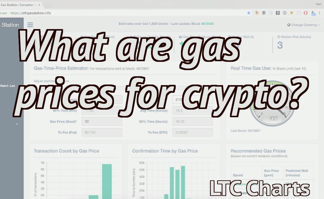 What are gas prices for crypto?