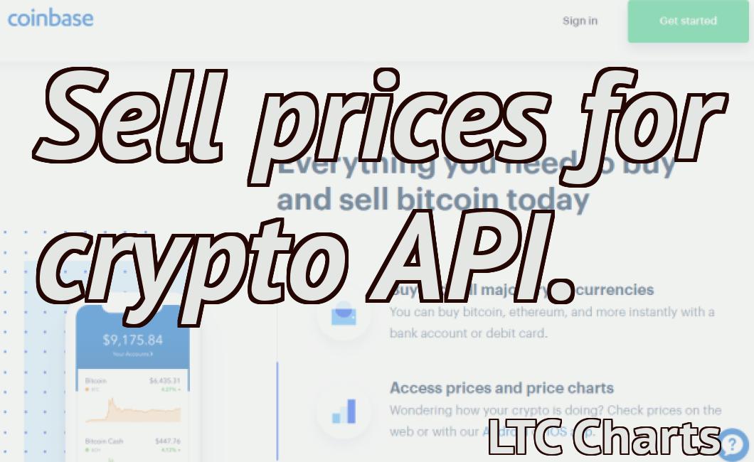 Sell prices for crypto API.