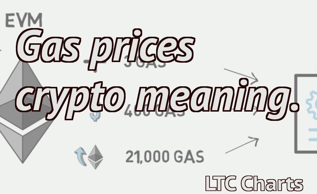 price of gas crypto currency