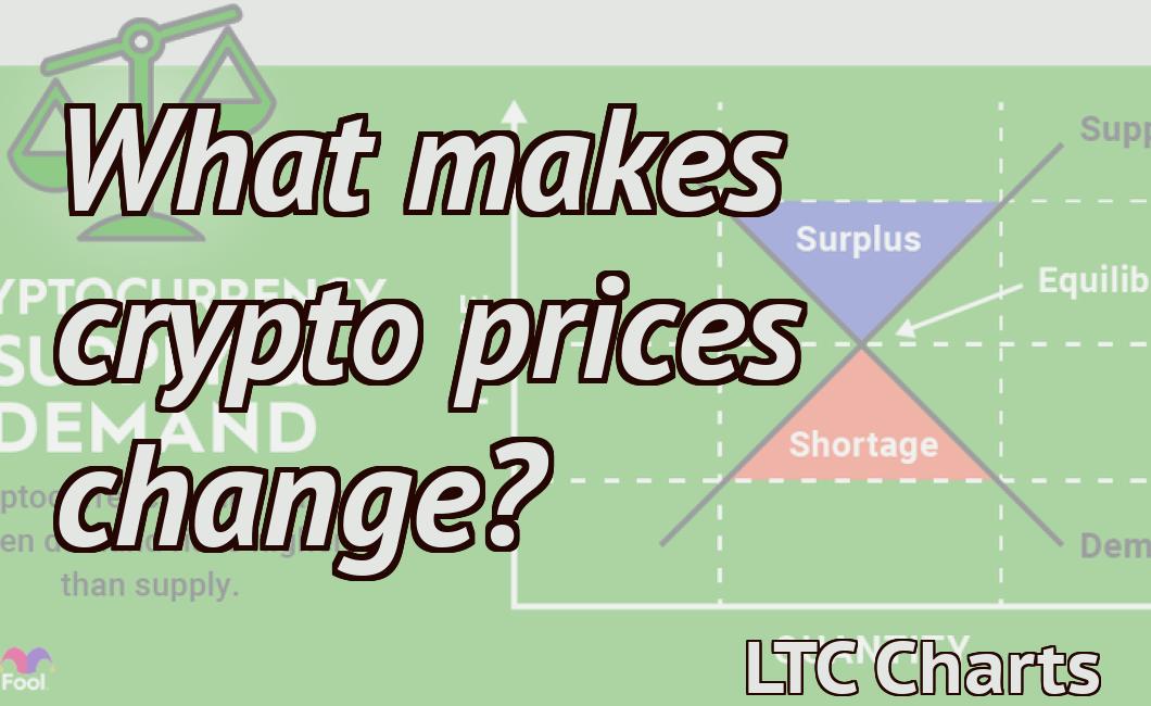 What makes crypto prices change?