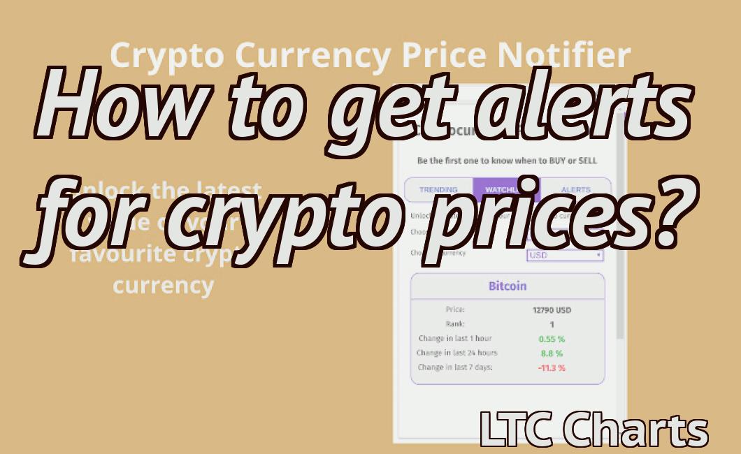 How to get alerts for crypto prices?