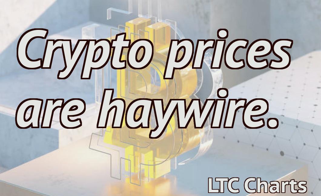 Crypto prices are haywire.