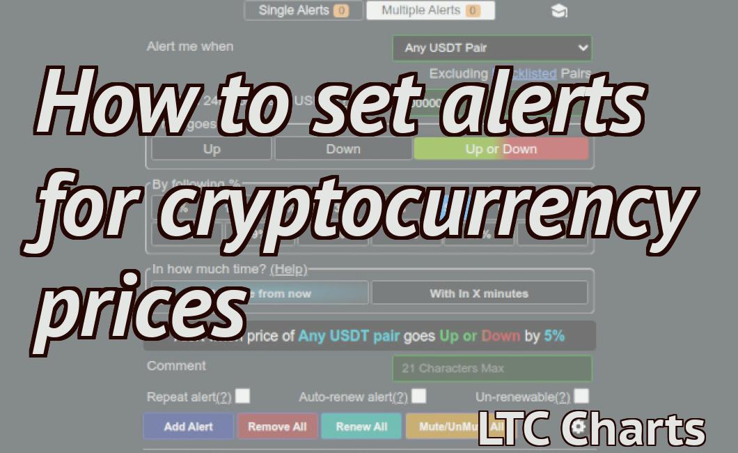 How to set alerts for cryptocurrency prices